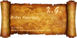 Kuhn Györgyi névjegykártya