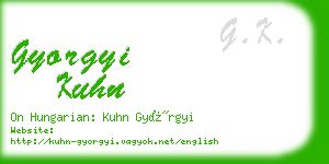 gyorgyi kuhn business card